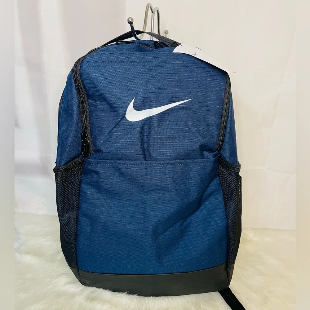New Nike Men's Blue and Black Backpack medium